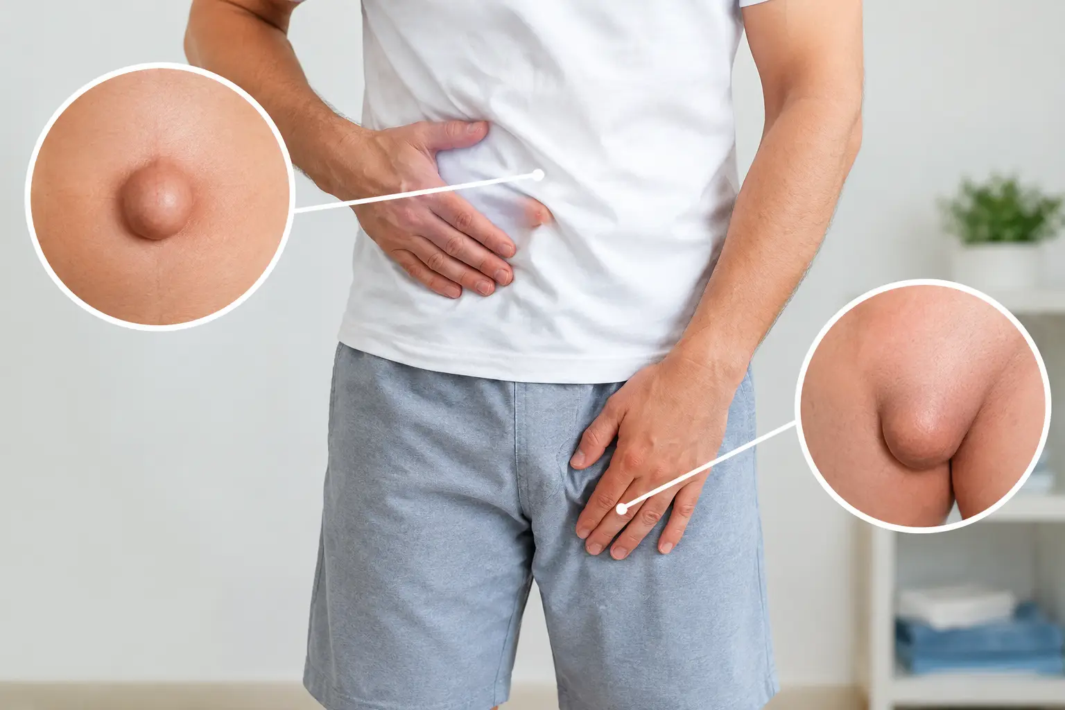 Hernia umbilical o inguinal, ¿cuál es la diferencia?